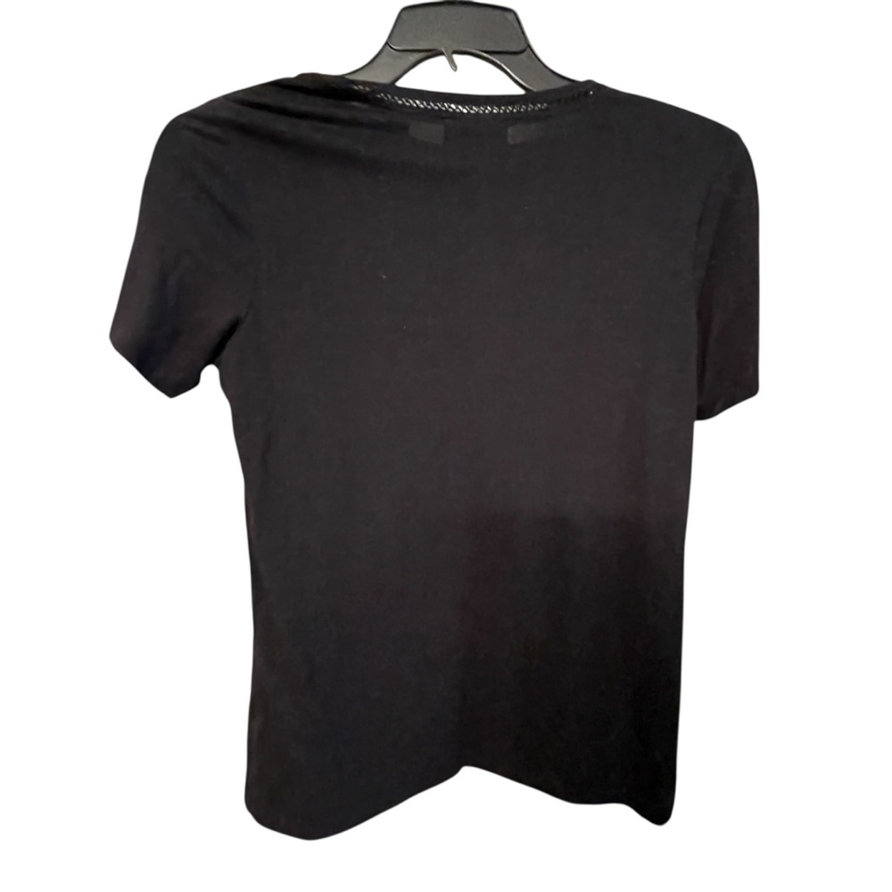 Karen, Scott size small black short sleeve T-shirt with crew neck - Picture 2 of 4